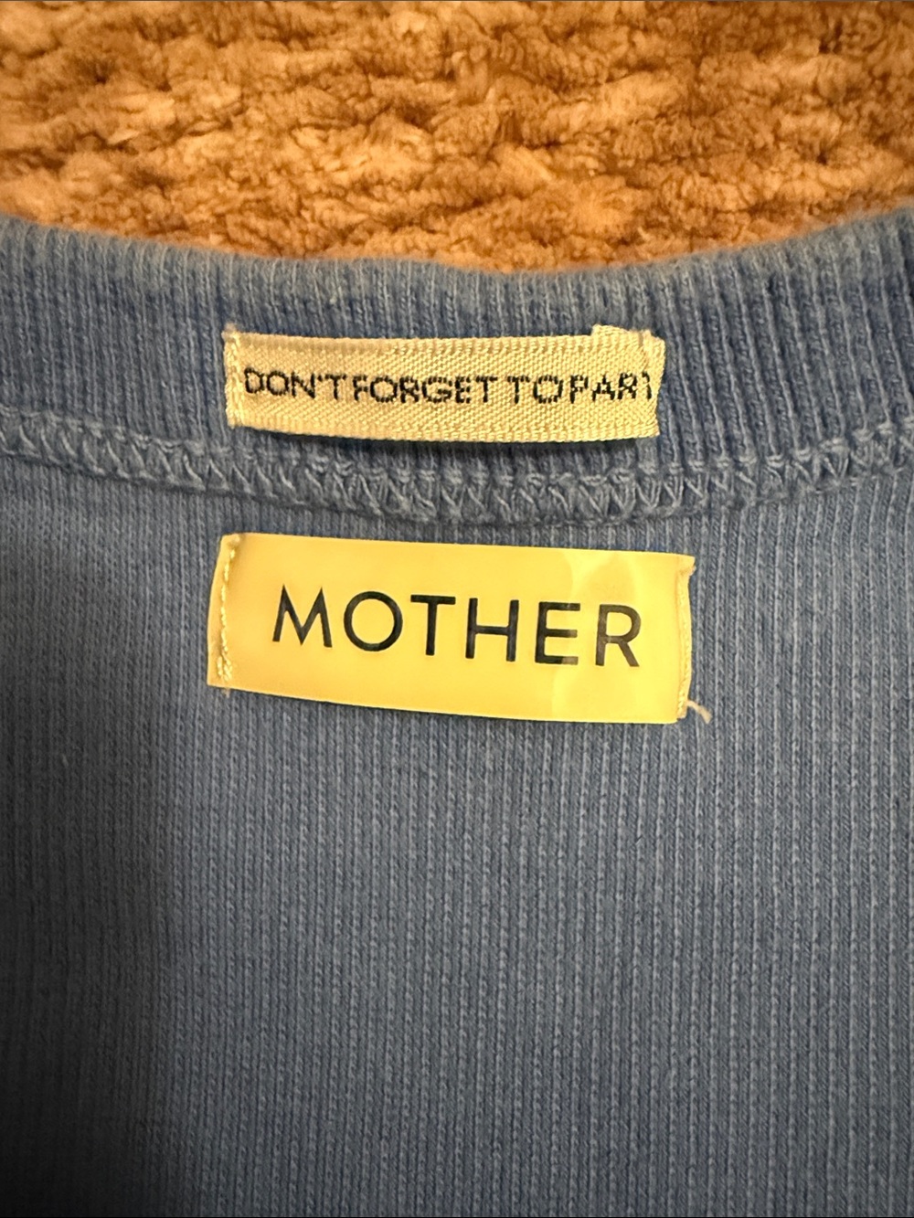 MOTHER ombré Blue Ribbed Tank Top - Picture 3 of 4